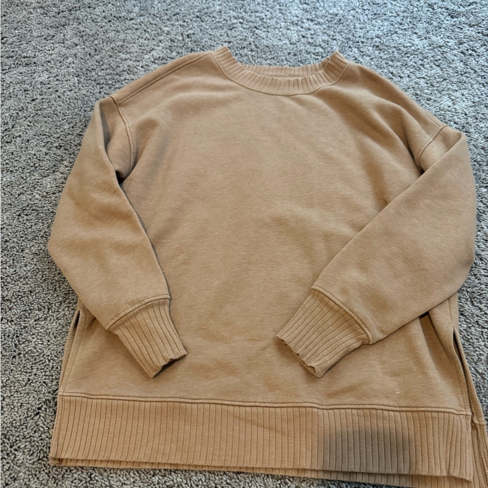 SO Warm Tan Fleece-Lined Sweater